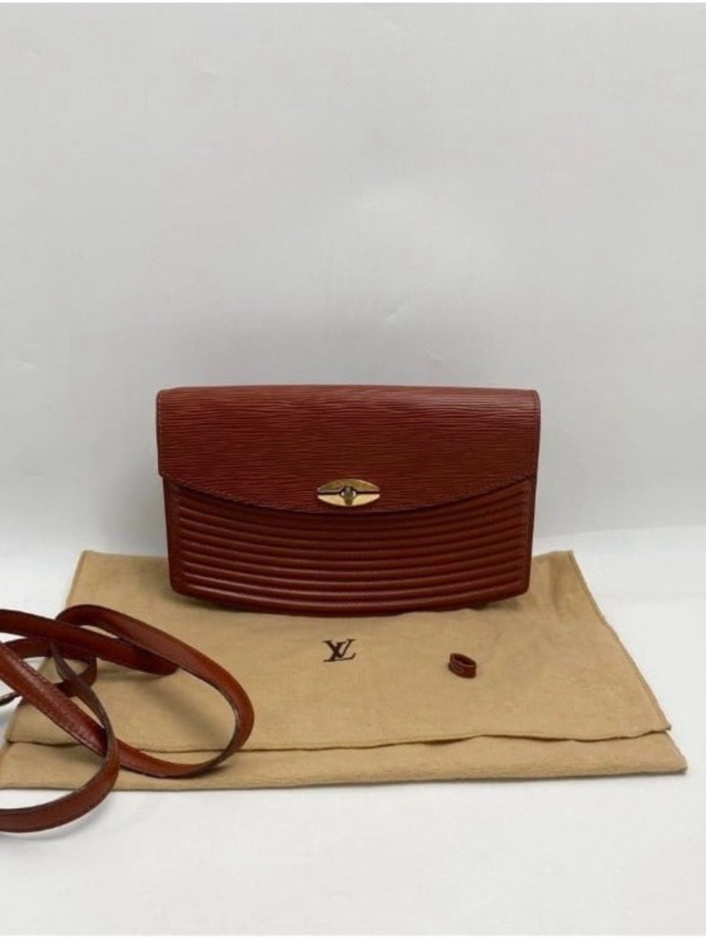 Louis Vuitton Brown Presboroug Epi Leather Shoulder Bag - Picture 1 of 8